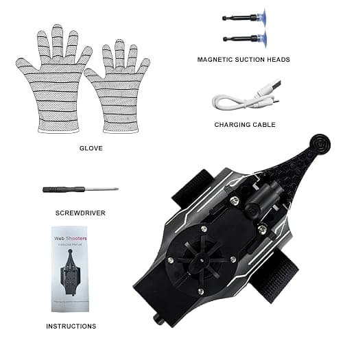 HNCSFW Spider Silk Launcher for Kids,Web Shooters- USB Type c Charging, Launch Distance 8ft - Can Grab Small Objects-Variety of Play Modes thumbnail 7