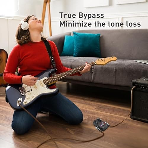 Satone S811 Riffer High Gain Distortion Electric Guitar Effect Pedal - High Gain Distortion Effect Preset Acoustic Metal Pedal with True Bypass thumbnail 2