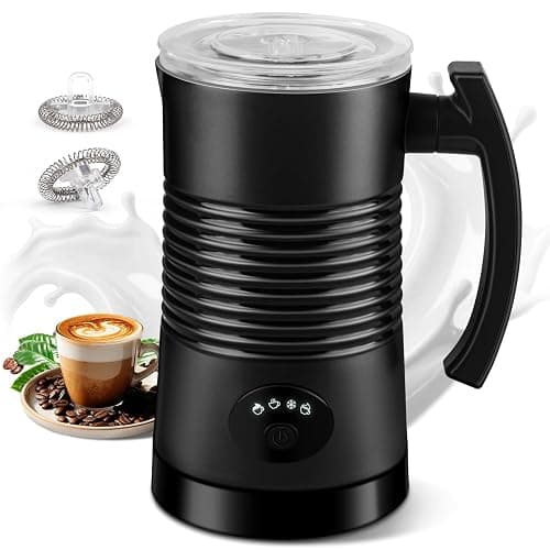 BXKEE Milk Frother and Steamer, 4-in-1 Electric Milk Frother and Warmer, Hot & Cold Foam Maker, 11.8oz Capacity, Fast Heating, Quiet Coffee Frother for Latte, Cappuccino & Hot Chocolate - Image 1