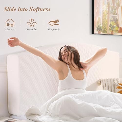 Gpround Dorm Headboard Portable Cushion Bed Mattress Gap Filler Memory Foam College Headboard Pillow with Removable Washable Cover Twin XL thumbnail 6