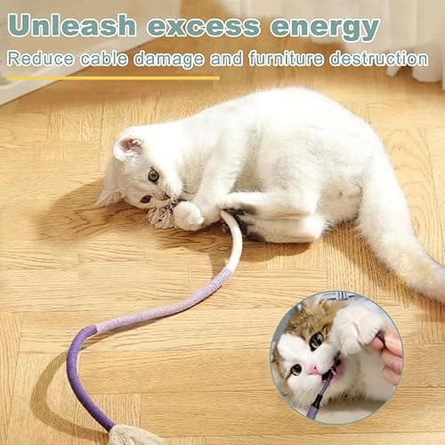 CUUOOT 7-in-1 Kitten Toys for Indoor Cats with Washable Adhesive Suction Cup, Hanging Interactive Cat Toys, Silvervine Stick and Sisal Chew Rope Catnip Teething Toy for Bored Kitten thumbnail 8