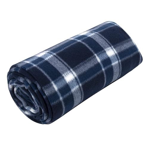 50x60 Throw Blankets, Plaid Fleece Throw Blankets for Bedroom, Couch, Livingroom, Chair, Pets, Outdoors (Blue) thumbnail 5
