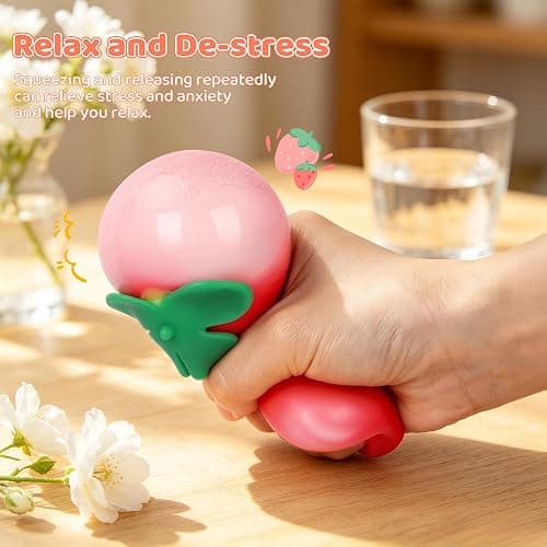 dZbGift 3pcs Fruit Squishy- Cheese Squishy,Strawberry Corn Squishy,Squeeze Toys,Fruit squishies for Stress Relief,Gift for Boys Girls Adults thumbnail 3