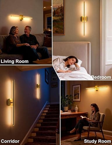 Battery Operated Wall Sconces Set of 2, 10000mAh Rechargeable Wall Lights with Remote, 360° Rotate 3000K-6000K LED Wireless Wall Light Fixtures Decor for Bedroom Living Room Hallway Picture Lighting thumbnail 4