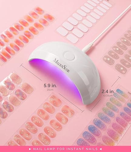 MelodySusie Pocket-Sized LED UV Nail Lamp with Ultra-Lightweight Design, P-ART04 UV Light Cures All Soft Gels at Home, Especially Instant Nails, Semi-Cured Gel, Base Coat & Top Coat (White) thumbnail 5