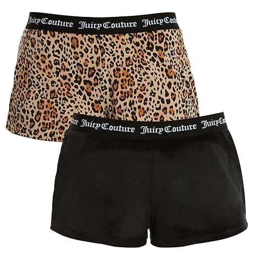Juicy Couture Velvet Fleece Shorts 2 Piece Designer Pajama Set for Women, 2-Pack Sleep and Lounge Shorts thumbnail 5
