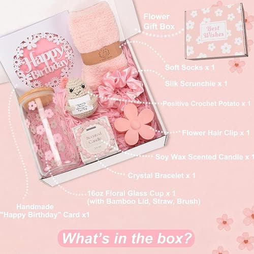 Nunubeo Birthday Gifts for Teen Girls, Cute Pink Birthday Gift Box Set for Girl, Daughter, Sister, Friend thumbnail 4