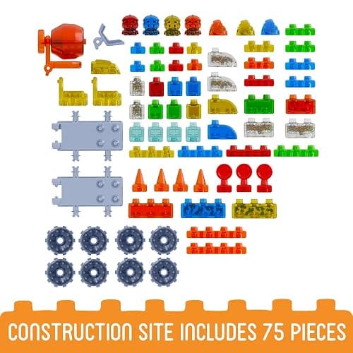 Jelly Blox Construction Site Set | Includes 75 Pieces | Toddler & Preschool Building Blocks Kids Can Squeeze, Stretch, Squish | MESH ACCREDITED | Safety Tested & Ouch-Free | Sensory Play Toy Ages 2+ thumbnail 4