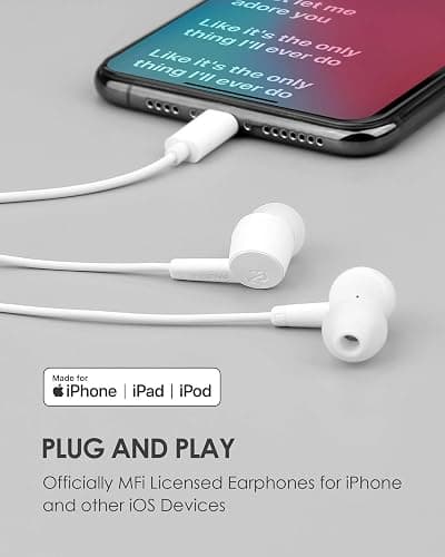 PALOVUE Lightning Kopfhörer Ohrhörer Ohrstöpsel Kompatibel iPhone 13 12 11 Pro Max iPhone X XS Max XR iPhone 8 Plus iPhone 7 Plus MFi Zertifiziert mit Mikrofon Controller thumbnail 2