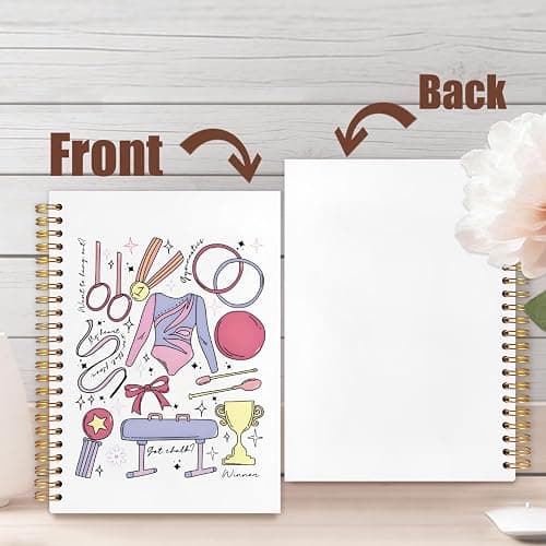 OHDCE Gymnastic Spiral Notebook Journal 5.5x8.3 Inch, Gymnastics Gifts, Gym Girl Gifts Hardcover Journal Notebook for Study Work Office thumbnail 7