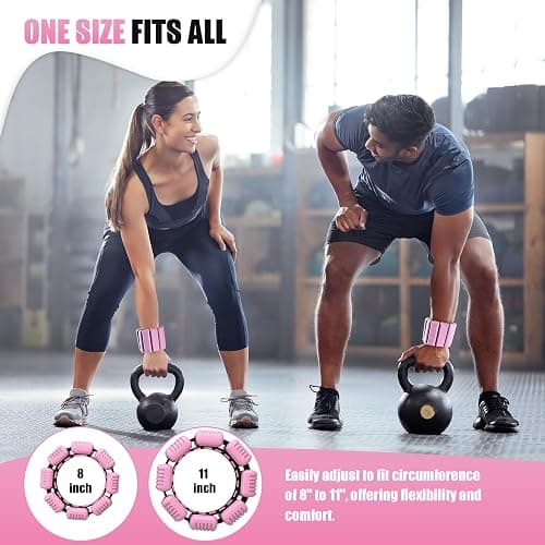 Pilates Wrist Ankle Weights for Women, Wearable Strong Arm & Leg Weights Set of 2(1 lb/2.2 lbs Each), Adjustable Ankle Weights for Walking, Yoga, Dance, Barre, Gym thumbnail 6