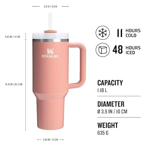 STANLEY Quencher H2.0 Flowstate Tumbler 1.2L - Cold for 11 Hours - Iced for 48 Hours - Metal Water Bottle with Straw, Handle and Lid - Dishwasher Safe - Travel Mug for Cold Drinks thumbnail 2