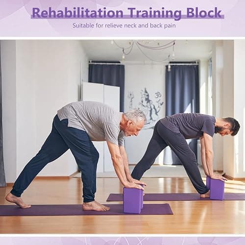 10 Pcs Yoga Blocks Eva Foam Blocks Supportive Yoga Brick Soft Non Slip Gymnastic Blocks Lightweight Dance Blocks for Stretching Accessories for Women, Pilates, Meditation (Purple) thumbnail 4