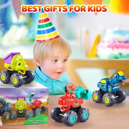 OCATO Dinosaur Monster Trucks for Toddlers 2-4 Years Kids Toy Boys 3-5, Dinosaur Toys for Kids 2 3 4 5 Year Old Boy Girl Birthday Gift Xmas Stocking Stuffers Baby Toddler Boy Toys Gifts Age 2 3 4 thumbnail 2