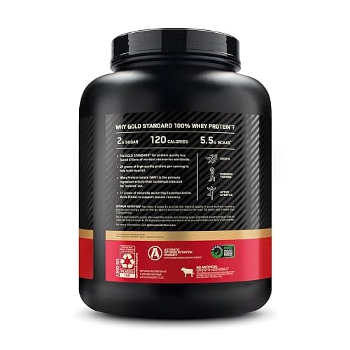 Optimum Nutrition Gold Standard 100% Whey Protein Powder, Delicious Strawberry, 5 Pound (Packaging May Vary) thumbnail 12