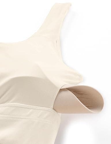 CRZ YOGA Butterluxe U Back Longline Sports Bras for Women - Scoop Neck Padded Yoga Workout Crop Top with Built in Pads thumbnail 5