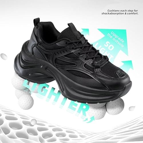 Kvovzo Women's Chunky Sneakers Fashion Platform Casual Dad Shoes Comfortable Walking Running Sport Work Gym Athletic thumbnail 5