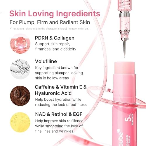 medicube PDRN Pink Collagen Volume Multi Balm Stick | Volufiline, PDRN, NAD, Collagen | Face & Body Balm for Under-Eyes, Neck, Forehead, Smile Lines, Lips | Plumping, Radiance, Line Care | K-Beauty thumbnail 4