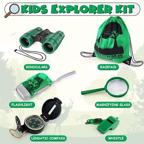 ESSENSON Kids Explorer Kit - Adventure Kit for Kids, Outdoor Explorer Kit with Binoculars, Summer Outdoor Toys for Kids Ages 4-8 thumbnail 4