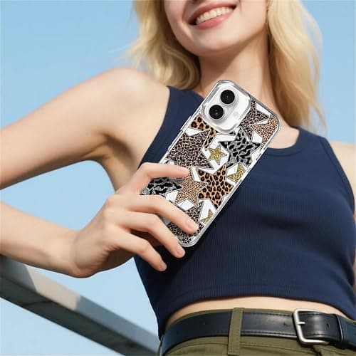 OKBUOK for iPhone 16 Plus Case [Compatible with Magsafe],Girls Women Clear Magnetic Case Silicone Shockproof Protective Cover with Pattern Star Collage thumbnail 6