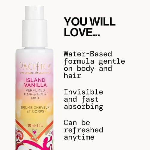 Pacifica Island Vanilla Hair Mist Perfume and Full Body Spray for Women - Fragrance Spray for A Mood-Lifting Experience, Paraben-Free, Clean Beauty No Alcohol, Vegan & Cruelty-Free, 6 oz oz thumbnail 3