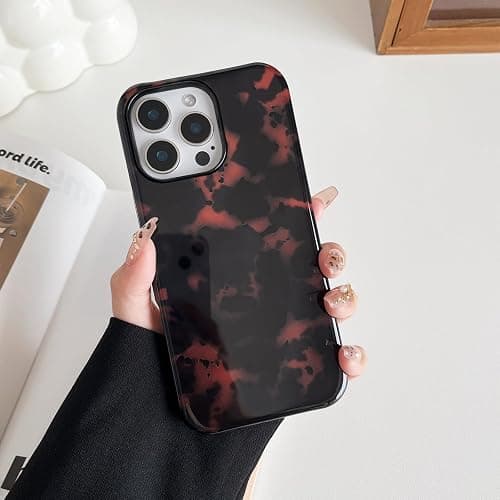 Sayoaho Compatible with iPhone 16 Case, Classic Brown Print Leopard Tortoise Shell Retro Amber, Soft TPU and Hard Back Shockproof Phone Case for iPhone 16 6.1 inch, Color A thumbnail 8