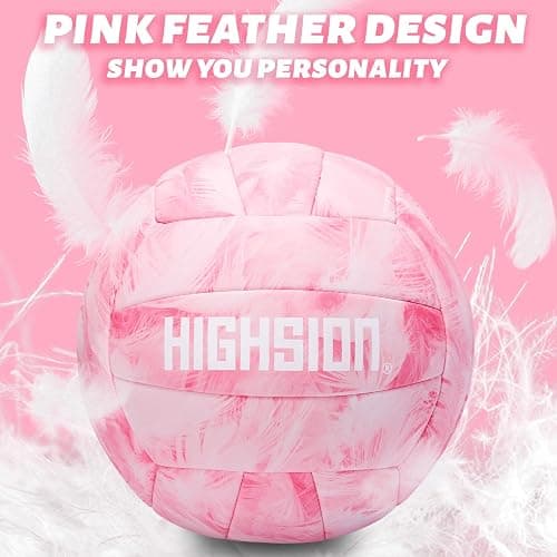 Soft Touch PU Leather Volleyball Official Size 5 Thickened Durable Indoor Outdoor Waterproof Volleyball for Teen Girls Kids Team Beginners Beach, Pool, Gym Training & Games(Deflated,With Pump) thumbnail 3