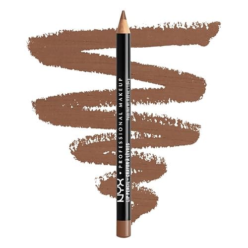 NYX Professional Makeup Slim Lip Pencil Crayon Lèvres Nude Truffle | Formule crémeuse longue tenue, Résiste aux bavures, Base parfaite rouge à lèvres, Fins et affûtés - Image 1