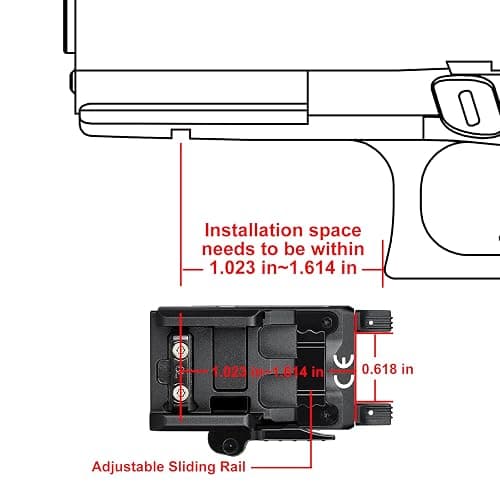OLIGHT PL-Mini 2 Valkyrie 600 Lumens Magnetic USB Rechargeable Compact Weaponlight with Adjustable Rail, High Performance CW LED Tactical Flashlight with Built-in Battery thumbnail 2