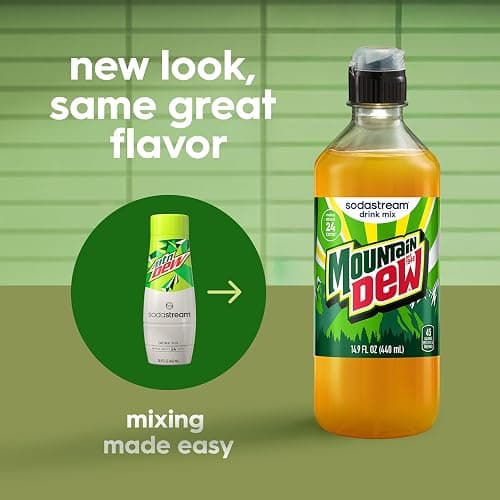 Sodastream® Mountain Dew ® New Pour Bottle Soda Dink Mix, 14.9 Fl oz. (Pack of 4) thumbnail 3