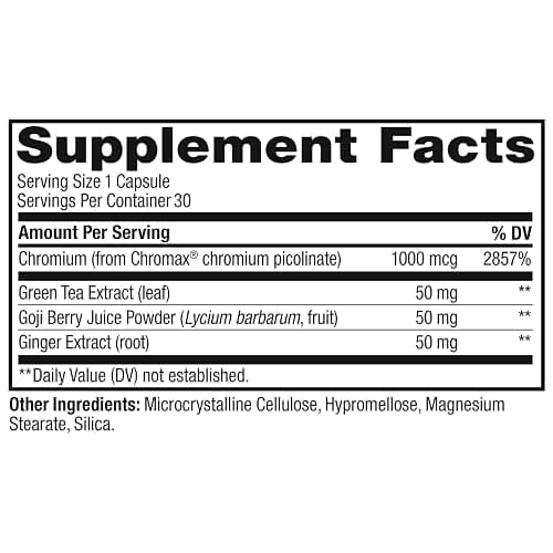 OLLY Combat Cravings, Metabolism & Energy Support Supplement,1000 mcg Chromium, Green Tea, Goji Berry, Ginger - 30 Count thumbnail 9