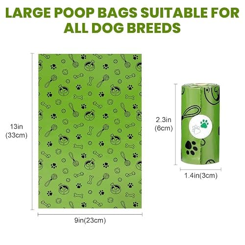 TVOOD Dog Poop Bags 420-Count: Scented Poop Bags Strong and Leak Proof Doggie Waste Bag with 2 Poo Bag Holder for Dog Walking Pick Up Poo (Green) thumbnail 2