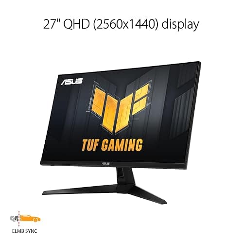 ASUS TUF Gaming 27” 1440P HDR Monitor (VG27AQ3A) – QHD (2560 x 1440), 180Hz, 1ms, Fast IPS, 130% sRGB, Extreme Low Motion Blur Sync, Speakers, Freesync Premium, G-SYNC Compatible, HDMI, DisplayPort thumbnail 2