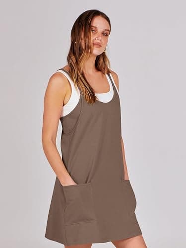 ANRABESS Women Athletic Dress Summer Tennis Workout Active Sports Mini Romper Dress Built in Shorts Travel Vacation Clothes thumbnail 8