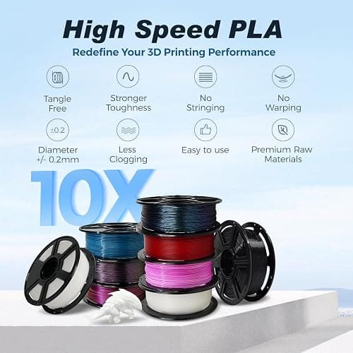 FLASHFORGE Rapid PLA Filament 1.75mm Ruby Red, 500mm/s High Speed Printing, 3D Printer Filament 1kg Spool, Dimensional Accuracy +/- 0.02mm, Enjoy Exceptional Print Quality thumbnail 2