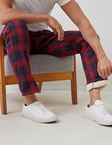 Gihuo Men's Winter Fleece Pants Sherpa Lined Sweatpants Active Running Jogger Pants thumbnail 5