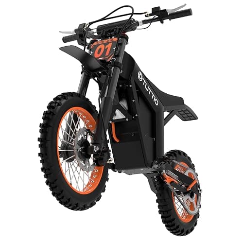 Tuttio Soleil01 Electric-Dirt-Bike with Black Suspension Fork, 14"/12" Fat Tire 2000W Electric-Motorcycle with 48V 21AH Battery 37MPH Hydraulic Brakes Mountain Off-Road EBike for Teens Adults Age 13+ - Image 1