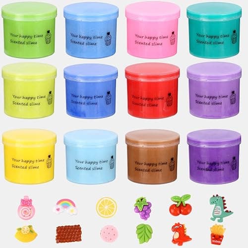Zhufas Fluffy Slime Set, 12 Stück Fluffy Butter Slime Set, Wolkenschleim, Slime Set zum Selbermachen, Enthält Fluffy Wolken Schleim, Schleim Kinder Party Geburtstagsgeschenke thumbnail 3