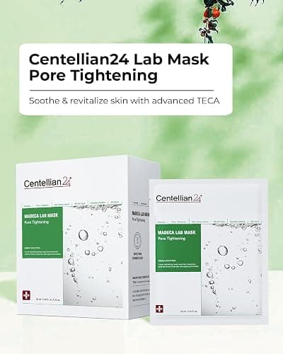 CENTELLIAN 24 Madeca Mask (Pore Tightening, 20pc) - Face Mask Sheet for Pore Minimizing, Sebum Control with Centella Asiatica, TECA, Niacinamide. Korean Skin Care for Men Women by Dongkook thumbnail 2