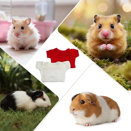 choyaxo 2pcs Guinea Pig Clothes Hamster Costume Guinea Pig Sweater Ferret Clothes Small Animal Outfit thumbnail 6