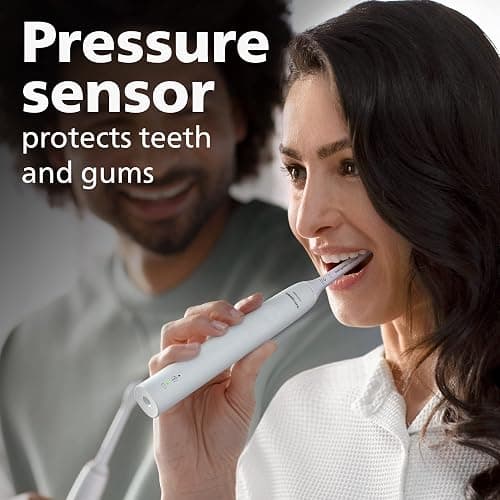 Philips Sonicare 4100 Rechargeable Electric Toothbrush, with Pressure Sensor, 2 Intensity Settings, SmarTimer and QuadPacer, 14-Day Battery Life, White, Model HX3681/23 thumbnail 3