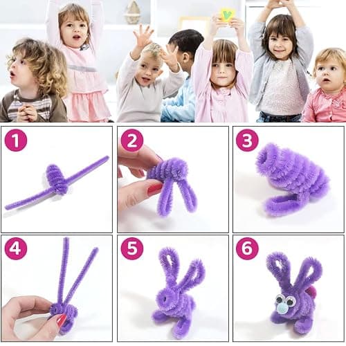 Acerich 600 Pcs Pipe Cleaners 30 Colors Chenille Stems DIY Art Craft Decorations (7 mm x 12 Inch) thumbnail 4