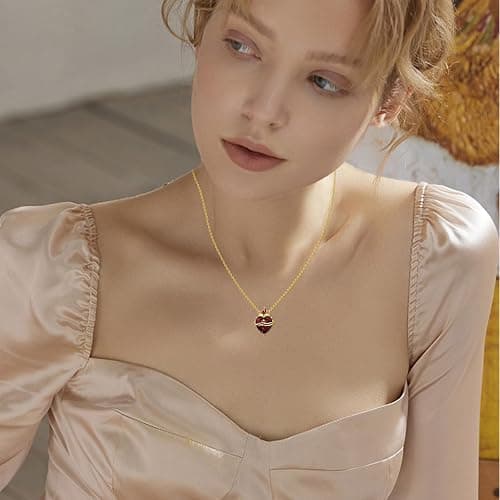 OHAYOO Sacred Heart of Jesus Necklace 925 Sterling Silver Cross Sacred Heart Necklace Inlaid Cubic Zirconia Christian Amulet Christian Gift,Perfect for Prime Shopping thumbnail 3