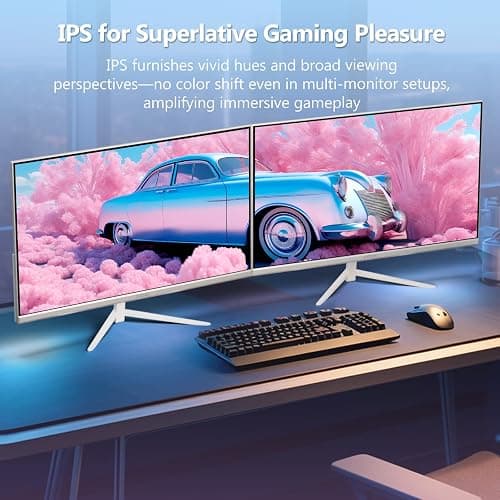Z-Edge 24 inch 240Hz 165Hz Gaming Monitor, FHD 1080p, MPRT 1ms, IPS Monitor Gaming, 350nits, 16.7M Colors, 99% sRGB, UG24PJ Frameless Bezel, DP x1, HDMI x1(White) thumbnail 4
