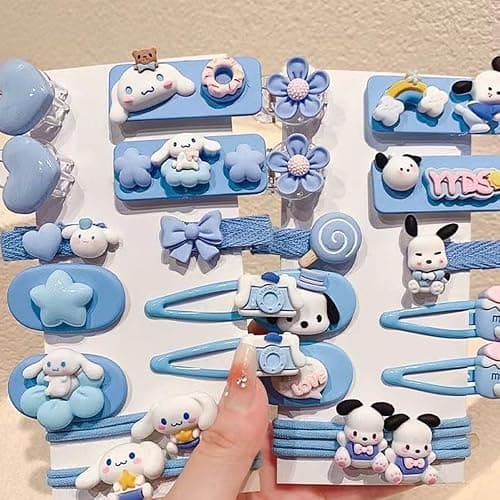 12 Pieces Kawaii Hair Clips for Girls Cartoon Girl Hair Accessories,Cute Things for Teen Girl Gifts (Kitty-1) thumbnail 6