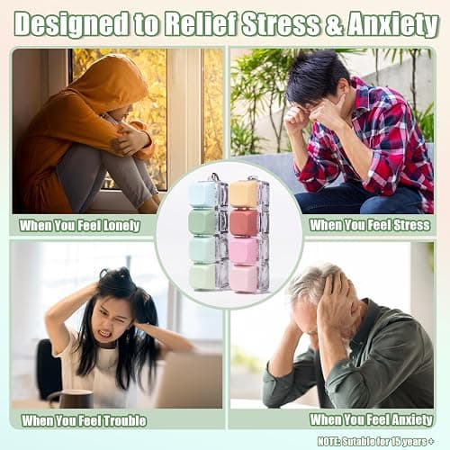 NiXianLinGo Quiet & Loud Keyboard Fidget Toys for Adults to Relief Stress Anxiety, 2 PCS Pink Green Cute Fidget Keychain Decoration, Silent Keyboard Clicker Fidget Toys for Office Work Library thumbnail 2