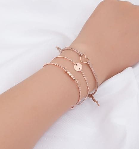 XOCARTIGE Layered Bracelet Set Assorted Beaded Bracelet Multiple Stackable Wrap Bangle Jewelry Adjustable thumbnail 3