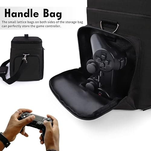 Portable Nintendo Switch Case Large Carrying Storage Bag Compatible with Nintendo Switch/Switch OLED/ Switch Lite, Soft Lining Hard Case for Nintendo Switch Console Pro Controller & Accessories thumbnail 5