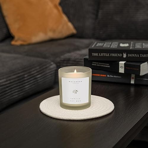 Luxury Vanilla Candle, Scented Candles Gifts for Women & Men, Vanilla Amber Floral Candle Natural Soy 220g - Brand Label thumbnail 5