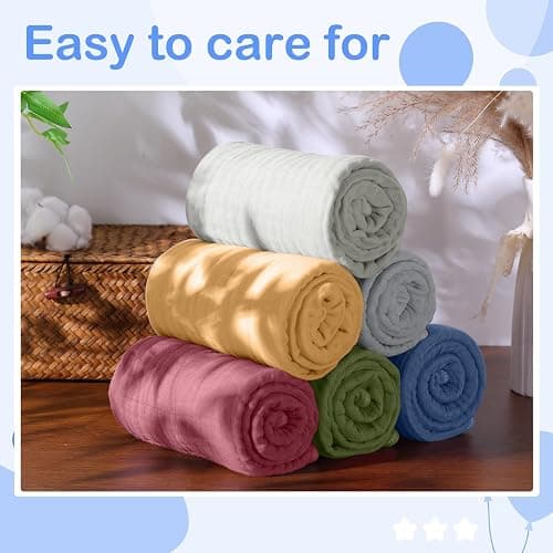 Peryiter 6 Pcs Muslin Hooded Baby Towels, 32"x 32" Cotton Newborn Bath Towel Muslin Infant Baby Blankets Absorbent Unisex Newborn Registry Gift Essentials for Girls Boys (Dark Color Series) thumbnail 5